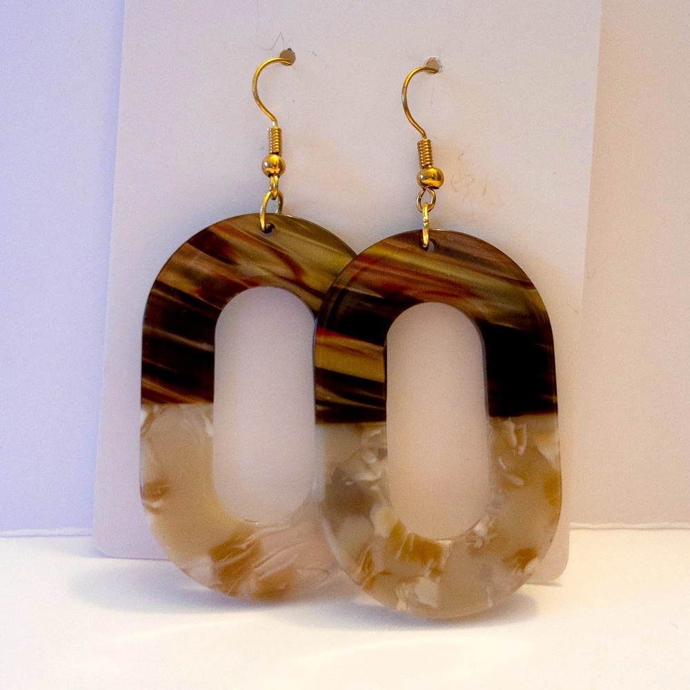 💎Buy 2 Save 10% 💎 multicolored Acetate oval Earrings handmade